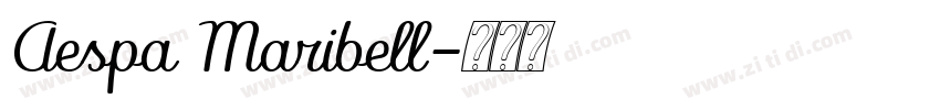 Aespa Maribell字体转换